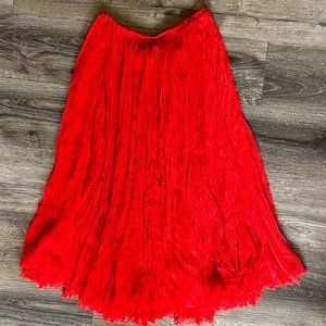 Authentic Vintage Donna Karan Collection Red Skirt Size 8 US